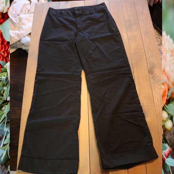 Gap stretch 8 Reg – wide leg cuffed bottom unlined dress pants - Picture 1 of 4